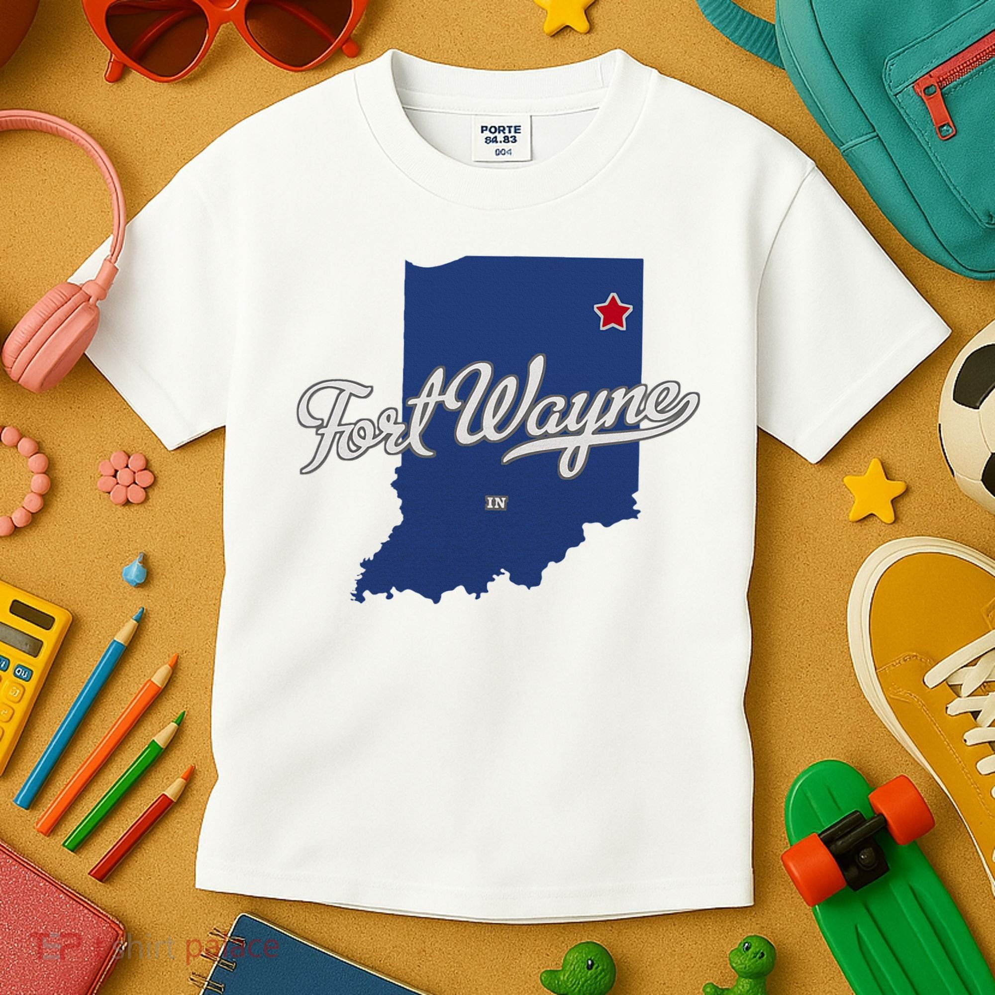 Fort Wayne Indiana In Map Kids T-Shirt
