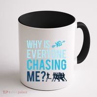 Funny Why Is Everyone Chasing Me Cross Country Gift Xc Coach Gift Coffee Mug thumb 1