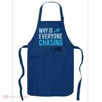 Funny Why Is Everyone Chasing Me Cross Country Gift Xc Coach Gift Apron thumb 0