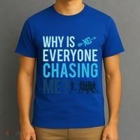 Funny Why Is Everyone Chasing Me Cross Country Gift Xc Coach Gift T-Shirt thumb 3