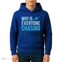 Funny Why Is Everyone Chasing Me Cross Country Gift Xc Coach Gift Kids Hoodie thumb 4