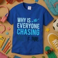 Funny Why Is Everyone Chasing Me Cross Country Gift Xc Coach Gift Kids T-Shirt thumb 3