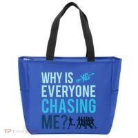 Funny Why Is Everyone Chasing Me Cross Country Gift Xc Coach Gift Tote Bag thumb 0