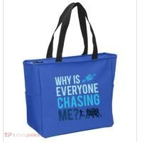 Funny Why Is Everyone Chasing Me Cross Country Gift Xc Coach Gift Tote Bag thumb 2
