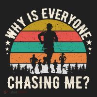 Funny Why Is Everyone Chasing Me Cross Country Retro Runner Gift Beanie thumb 2
