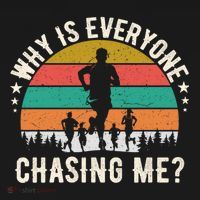 Funny Why Is Everyone Chasing Me Cross Country Retro Runner Gift Women's Hoodie thumb 2