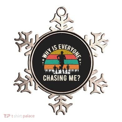 Funny Why Is Everyone Chasing Me Cross Country Retro Runner Gift Ornament