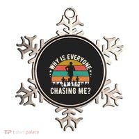 Funny Why Is Everyone Chasing Me Cross Country Retro Runner Gift Ornament thumb 0