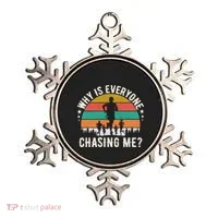 Funny Why Is Everyone Chasing Me Cross Country Retro Runner Gift Ornament thumb 0