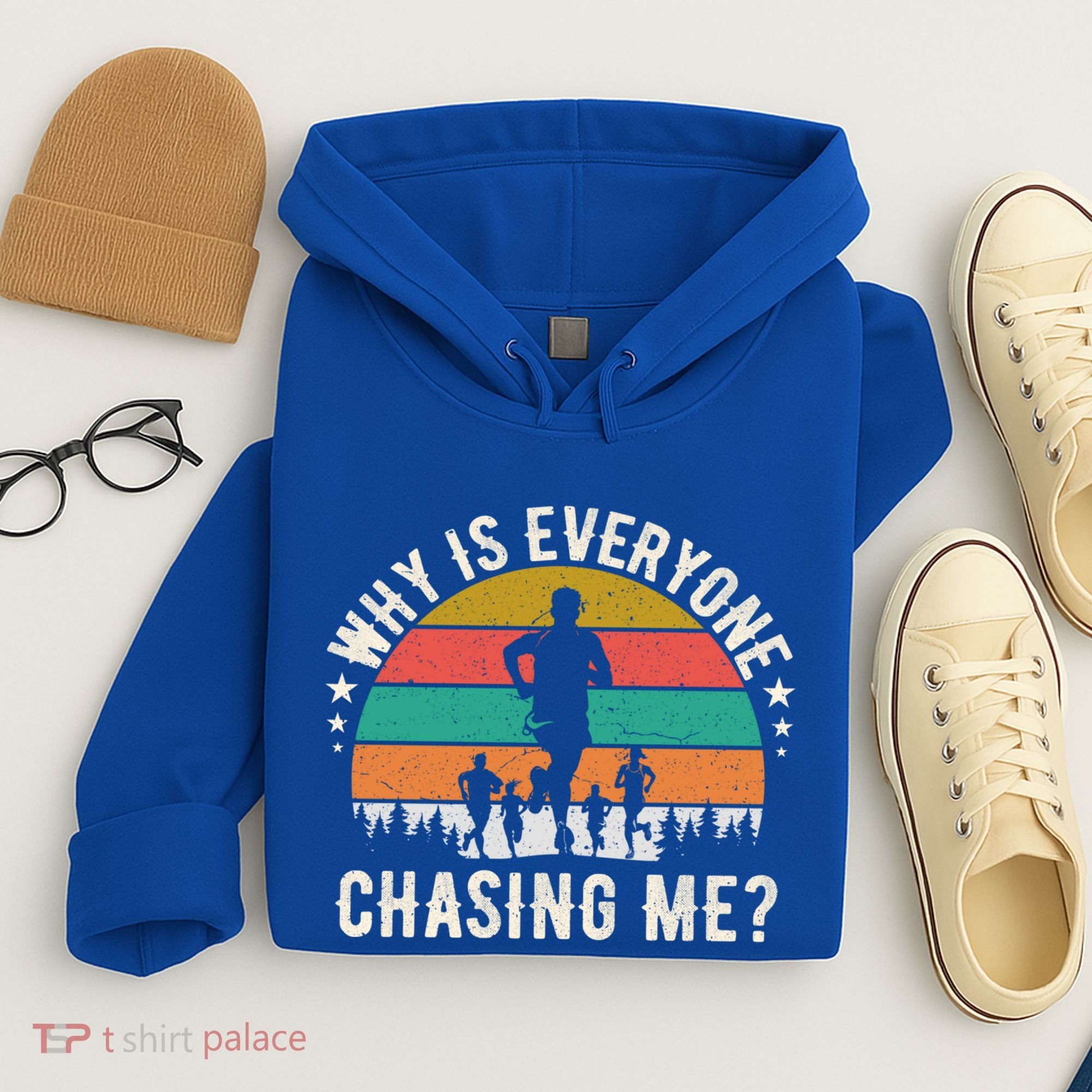 Funny Why Is Everyone Chasing Me Cross Country Retro Runner Gift Hoodie