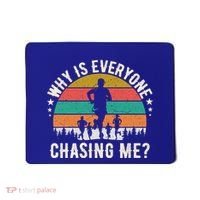 Funny Why Is Everyone Chasing Me Cross Country Retro Runner Gift Mousepad thumb 0