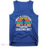 Funny Why Is Everyone Chasing Me Cross Country Retro Runner Gift Tank Top thumb 0