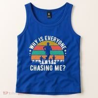 Funny Why Is Everyone Chasing Me Cross Country Retro Runner Gift Tank Top thumb 2