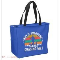 Funny Why Is Everyone Chasing Me Cross Country Retro Runner Gift Tote Bag thumb 2