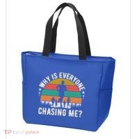 Funny Why Is Everyone Chasing Me Cross Country Retro Runner Gift Tote Bag thumb 3