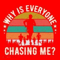 Funny Why Is Everyone Chasing Me Cross Country Retro Runner Gift Santa Hat thumb 1