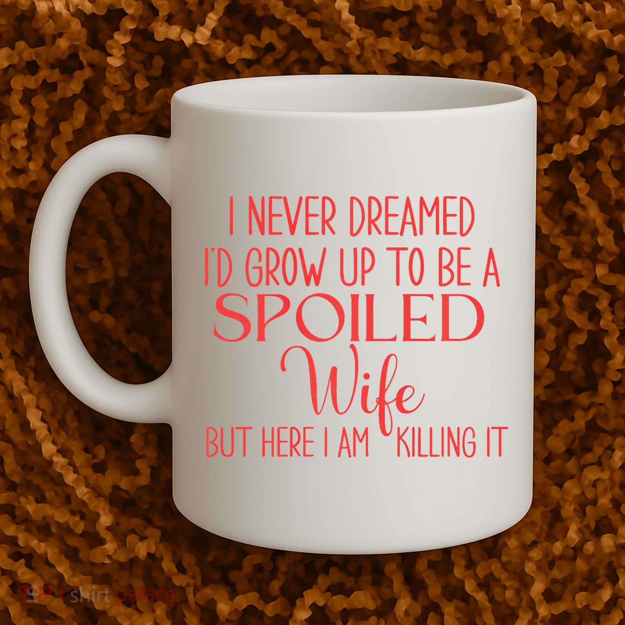 Funny Wives I Never Dreamed ID Grow Up To Be A Spoiled Wife Coffee Mug