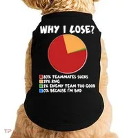 Funny Why I Lose Video Gamer Chart Doggie Tank thumb 0
