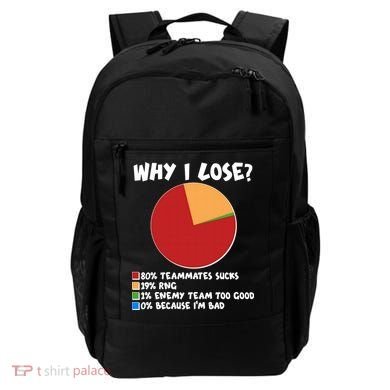 Funny Why I Lose Video Gamer Chart Backpack