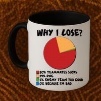 Funny Why I Lose Video Gamer Chart Coffee Mug thumb 2