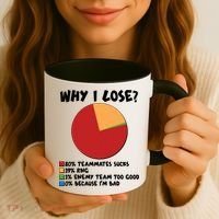 Funny Why I Lose Video Gamer Chart Coffee Mug thumb 3