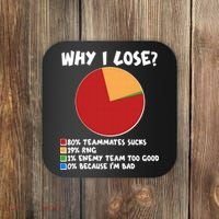 Funny Why I Lose Video Gamer Chart Coaster thumb 0