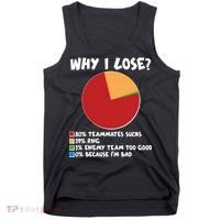 Funny Why I Lose Video Gamer Chart Tank Top thumb 0