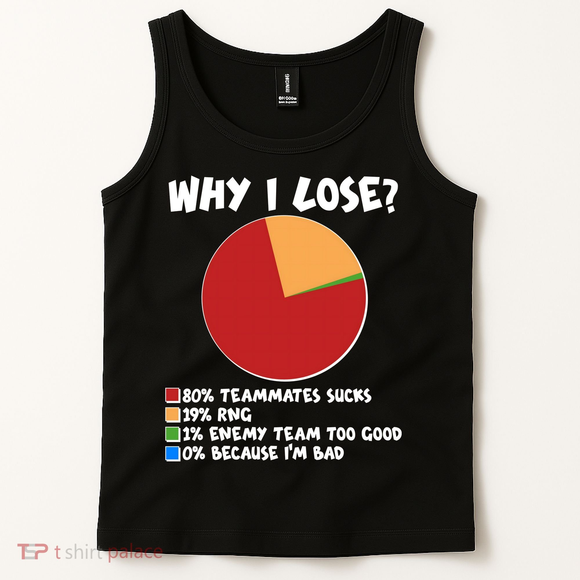 Funny Why I Lose Video Gamer Chart Tank Top