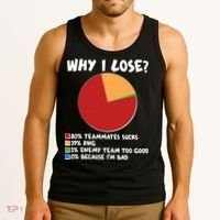 Funny Why I Lose Video Gamer Chart Tank Top thumb 3