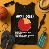 Funny Why I Lose Video Gamer Chart Tank Top thumb 4