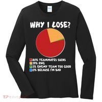 Funny Why I Lose Video Gamer Chart Women's Long Sleeve Shirt thumb 0