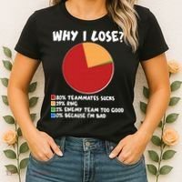 Funny Why I Lose Video Gamer Chart Women's T-Shirt thumb 2