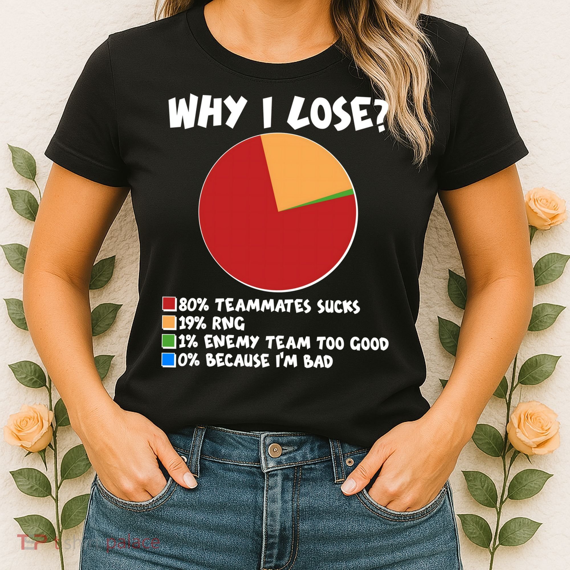 Funny Why I Lose Video Gamer Chart Women's T-Shirt