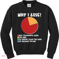 Funny Why I Lose Video Gamer Chart Kids Sweatshirt thumb 0