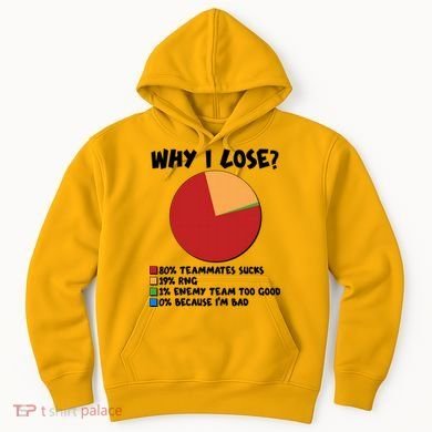 Funny Why I Lose Video Gamer Chart Hoodie