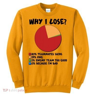 Funny Why I Lose Video Gamer Chart Sweatshirt