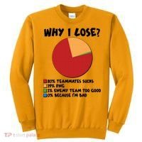 Funny Why I Lose Video Gamer Chart Sweatshirt thumb 0