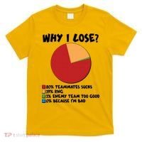 Funny Why I Lose Video Gamer Chart T-Shirt thumb 0