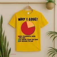 Funny Why I Lose Video Gamer Chart T-Shirt thumb 2