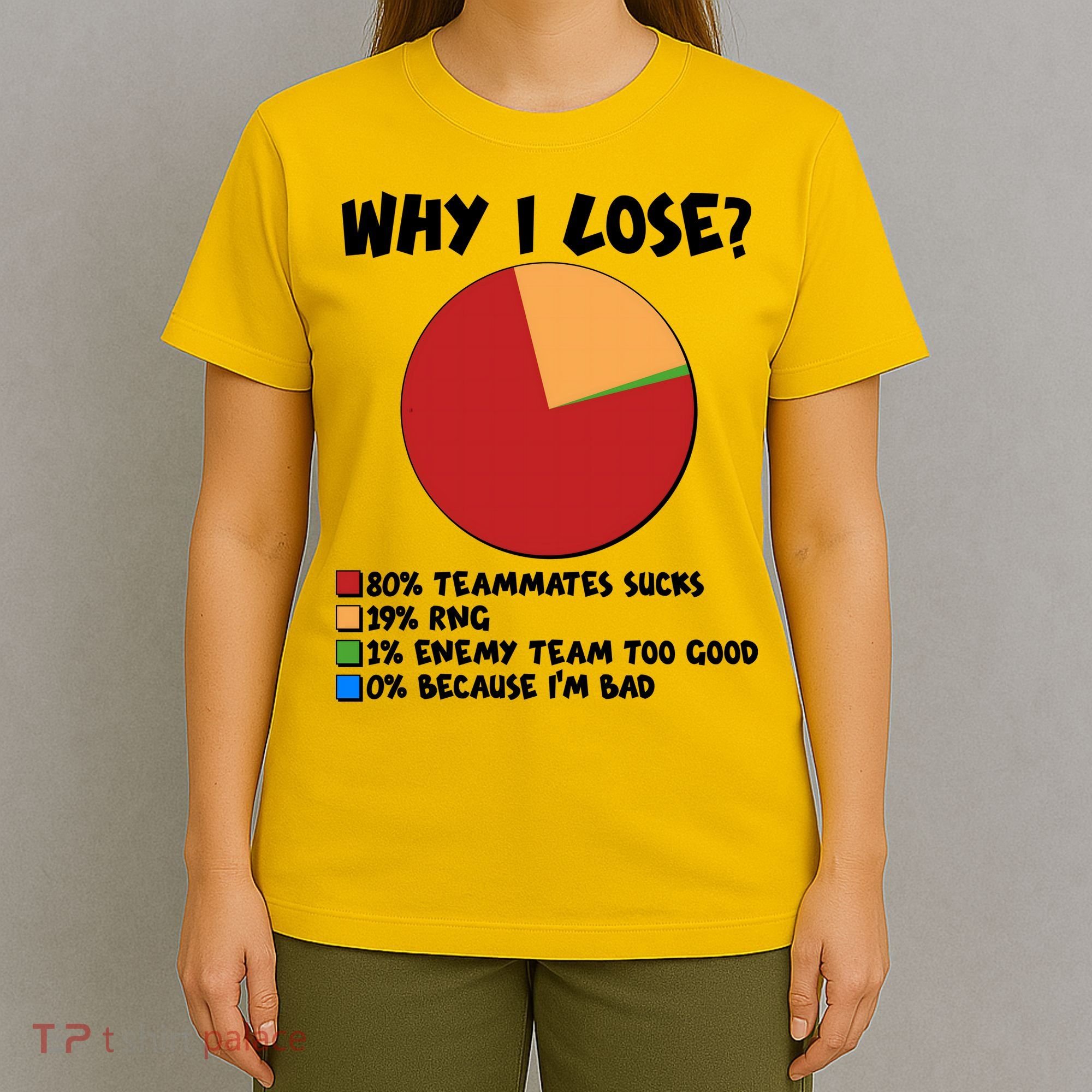 Funny Why I Lose Video Gamer Chart T-Shirt