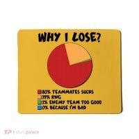 Funny Why I Lose Video Gamer Chart Mousepad thumb 0