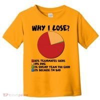 Funny Why I Lose Video Gamer Chart Toddler T-Shirt thumb 0