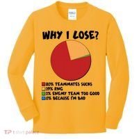 Funny Why I Lose Video Gamer Chart Kids Long Sleeve Shirt thumb 0