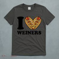 Funny Wiener I Love Weiners Hotdogs Frank Sausage Bun Gifts For Owners T-Shirt thumb 5