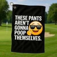 Funny Weird Joke Hilarious Sarcastic Gross Poop Meme Humor Golf Towel thumb 1