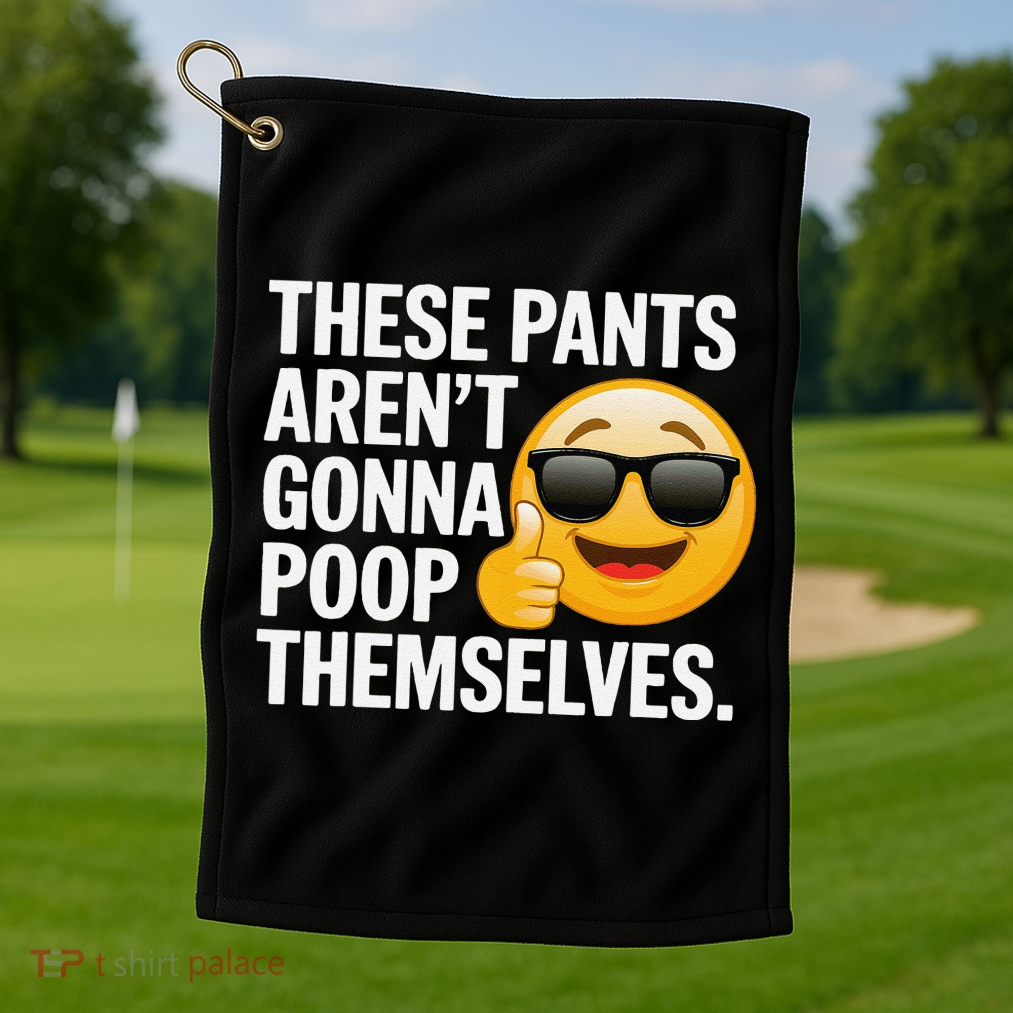 Funny Weird Joke Hilarious Sarcastic Gross Poop Meme Humor Golf Towel