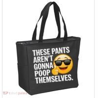 Funny Weird Joke Hilarious Sarcastic Gross Poop Meme Humor Tote Bag thumb 2