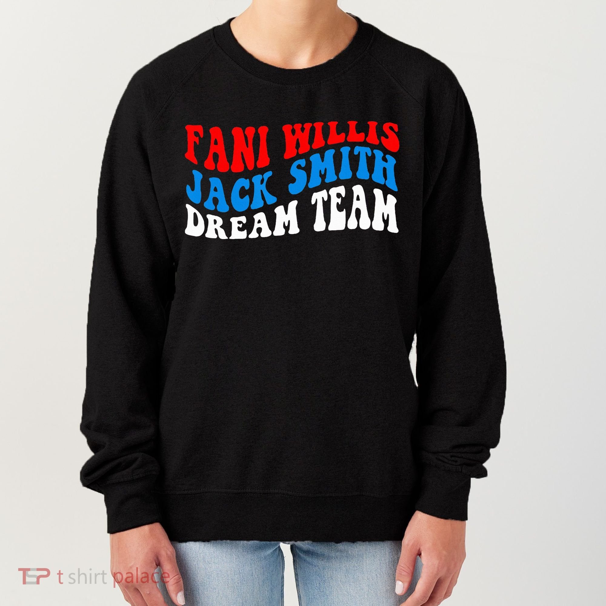 Fani Willis Jack Smith Dream Team Groovy US Flag Women's Sweatshirt