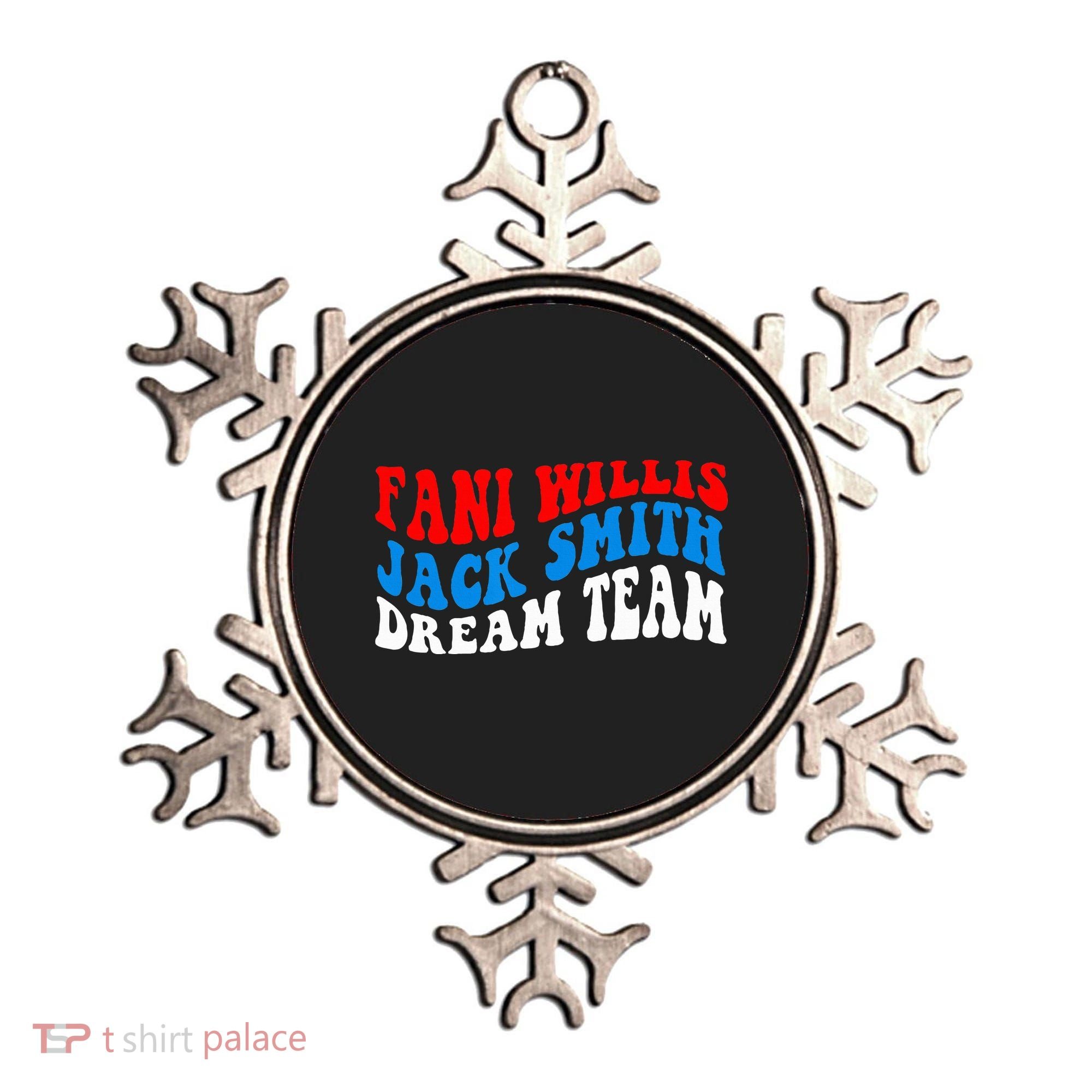 Fani Willis Jack Smith Dream Team Groovy US Flag Ornament