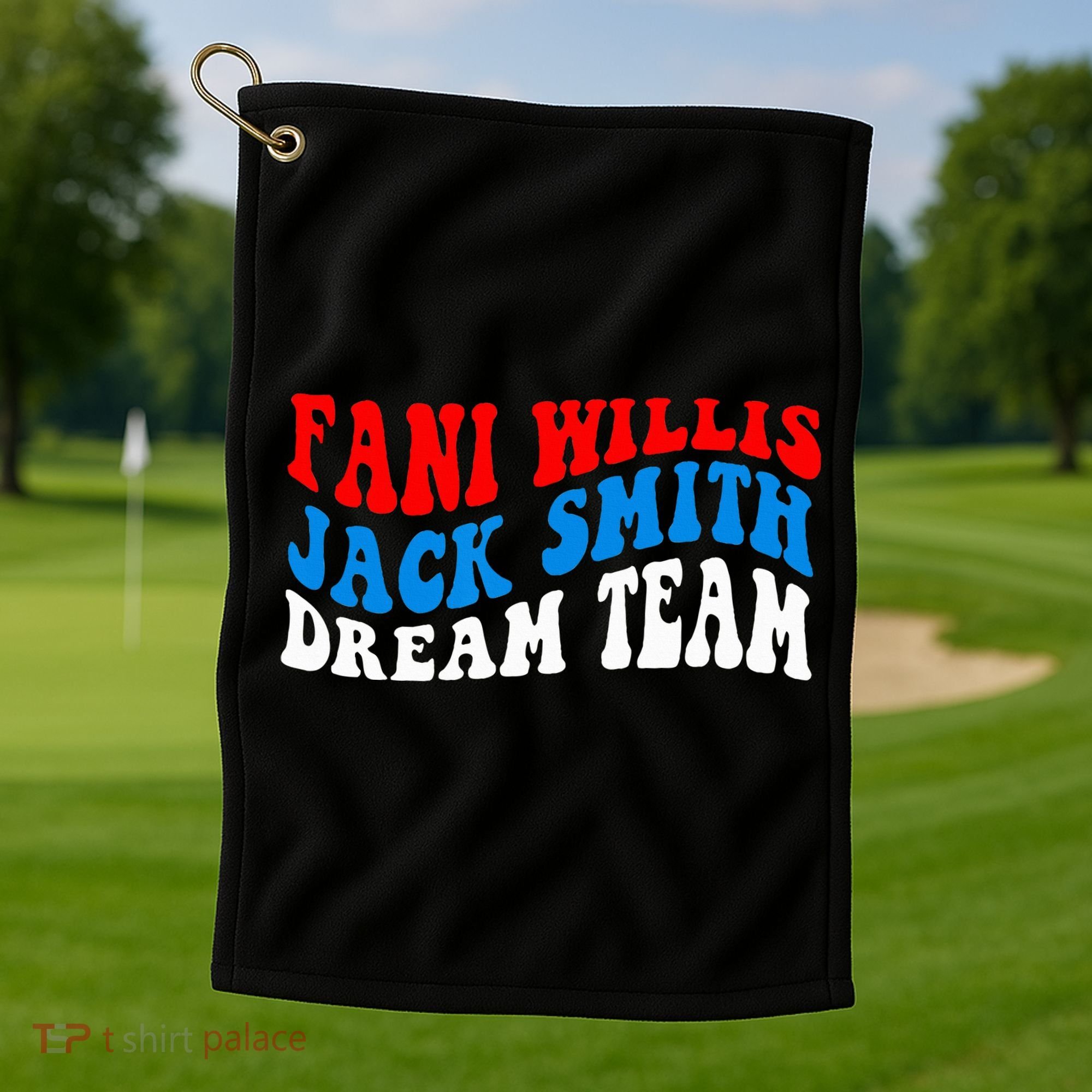 Fani Willis Jack Smith Dream Team Groovy US Flag Golf Towel